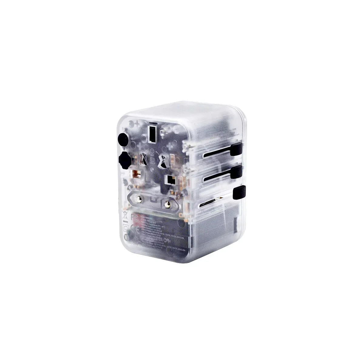 XPower TA65C 65W 5 Ports Gan PD Travel Adaptor - Transparent - Tashqila XPower TA65C 65W 5 Ports Gan PD Travel Adaptor - Transparent - Tashqila